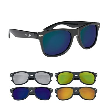 100 Custom Mirrored Malibu Sunglasses - UV400 Protection