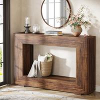 Tribesigns Rustic Farmhouse Console Table, 47 Inches Entryway Console Table with Storage, Industrial Hallway Accent Table for...