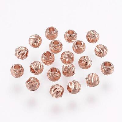 Carved Brass Beads