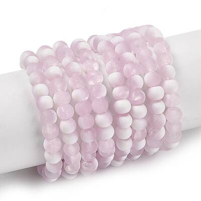 Frosted Crackle Glass Beads Strands