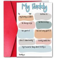 Funny Fathers Day Card, 1 Count Letter Pattern Card withe Envelope, Greeting Card for Family, Office Stationery & Supplies