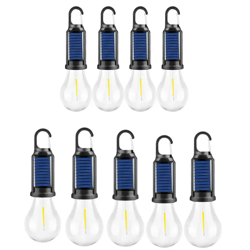2025 New Solar Camp Tent Light Solar Charging Hook Camping Light Warm Light Waterproof LED Camping Light Outdoor Emergency Ha...