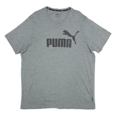 PUMA Mens T-Shirt Grey 2XL