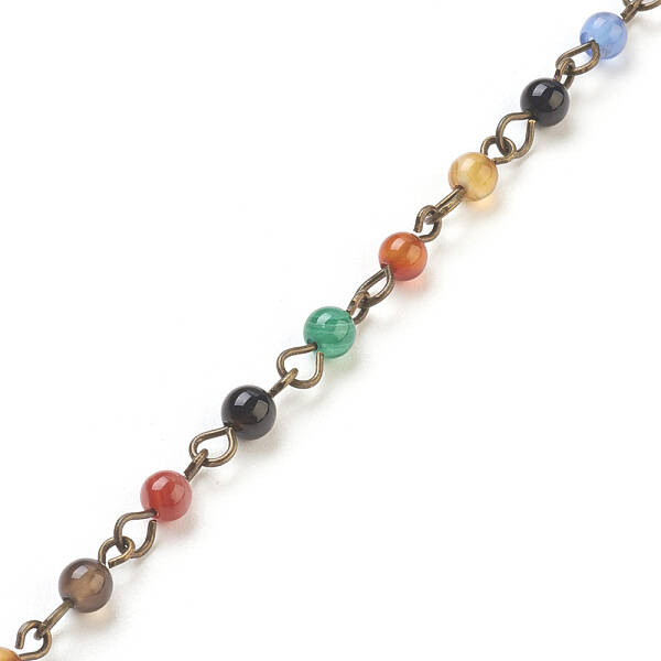 Handmade Natural Agate Beaded Chains