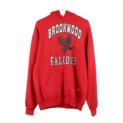 Brookwood Falcons Russell Athletic Hoodie - Large Red Cotton