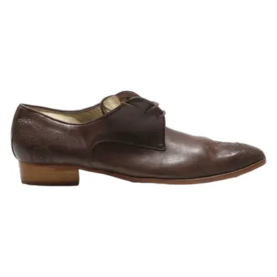 PERTINI Brogue Shoes Brown Leather Womens UK 7
