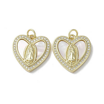 Brass Micro Pave Cubic Zirconia Pendants