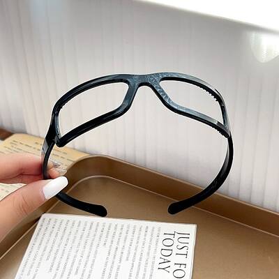 Glasses Frame Shape Plastic Hair Bands for Women