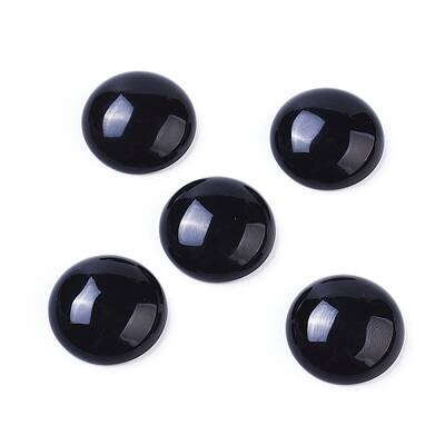 Natural Dyed & Heated Black Agate Cabochons
