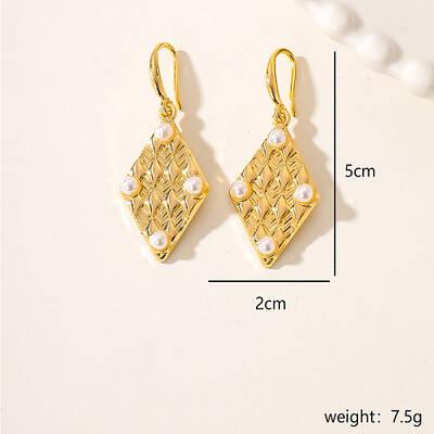 Luxury Vintage Exaggerated Metal Leaf Earrings for Party Gift Banquet Wear