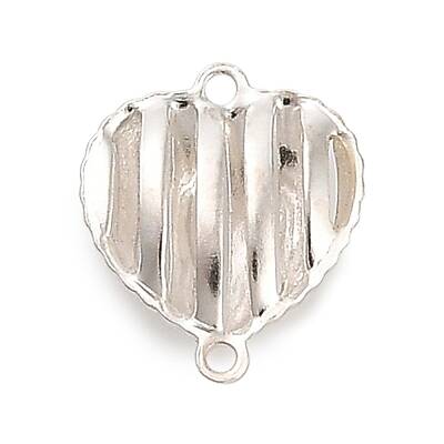 925 Sterling Silver 3D Holow Connector Charms