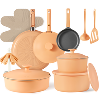 [Official] CAROTE 24pcs Nonstick Cookware Set, Kitchen Cookware Sets with Removable Handle, Dishwasher/Oven/ Fridge safe, Per...