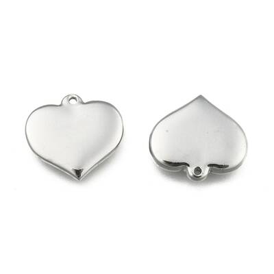 Tarnish Resistant 304 Stainless Steel Stamping Blank Tag Heart Pendants