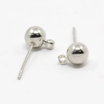 Brass Ball Post Ear Studs