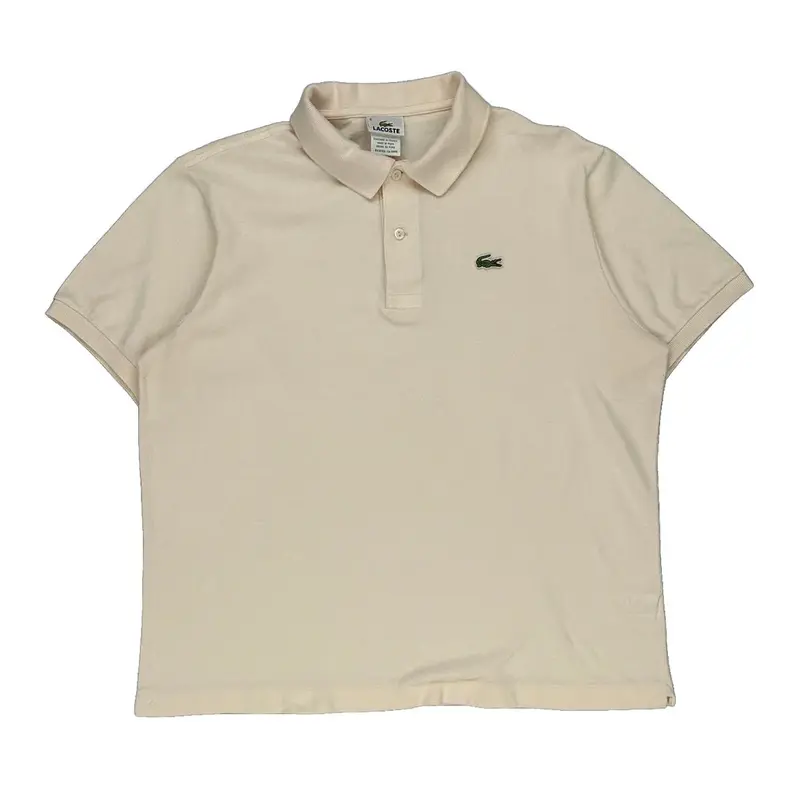 Lacoste Polo Shirt - XL Cream Cotton