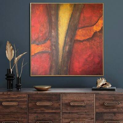 Large Abstract Red Paintings On Canvas Original Contemporary Art Textured Oil Painting Hand Painted Art Creative Fine Art | R...