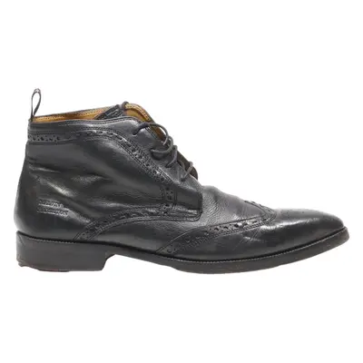 MELVIN & HAMILTON Brogue Lace-Up Boots Black Leather Mens UK 8