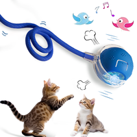 Bird song automatic rolling ball, electric rope cat ball toy, interactive cat teasing toy, pet chasing toy, cat toy, pet supp...