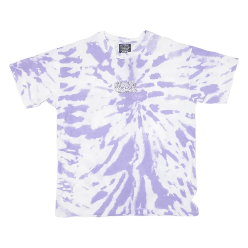 PULL&BEAR Mens Tie Dye T-Shirt Purple L
