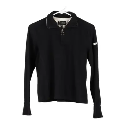 Age 10-12 Champion 1/4 Zip - Medium Black Cotton