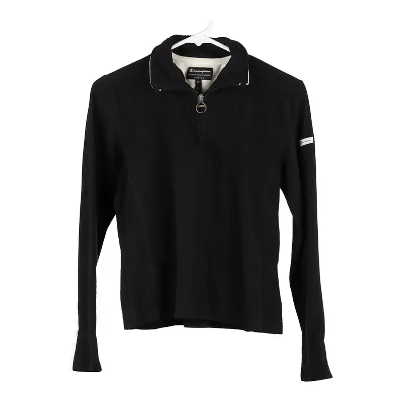 Age 10-12 Champion 1/4 Zip - Medium Black Cotton