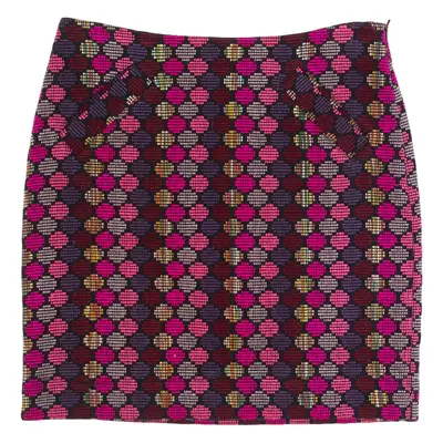 WHITE STUFF Womens Straight Skirt Pink Short Spotted UK 8