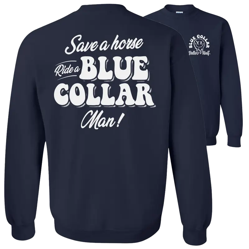 Save A Horse - Crew Sweatshirt - Navy