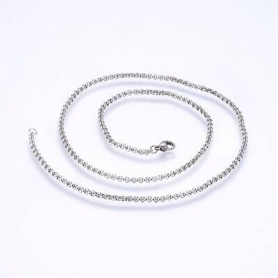 Tarnish Resistant 304 Stainless Steel Cable Chain Necklaces