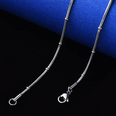 Non-Tarnish 304 Stainless Steel Round Snake Chain Necklace