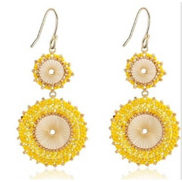 Glass Seed Braided Dangle Earrings for Women