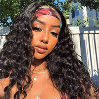 Headband Wig Human Hair Glueless Deep Wave Headband Wig 22 24 Inch Kinky Curly Human Hair Wig For Women Remy Hair On Sale