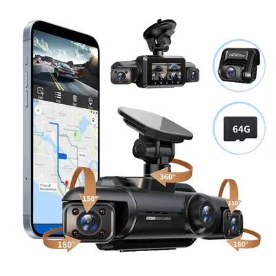 4-in-1 Car DVR, 360° Full HD 1080P Car DVR, Car Rear View Camera, Car Charger Version, Car Accessories, Summer Essentials