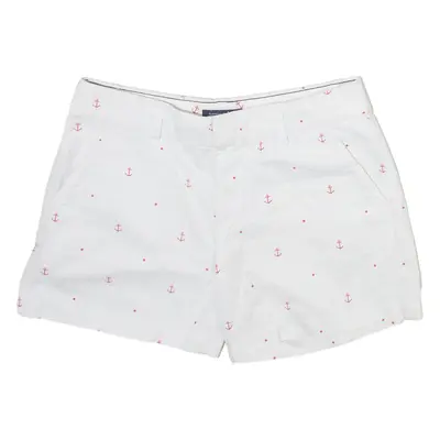 TOMMY HILFIGER Anchor Womens Casual Shorts White Spotted M W30
