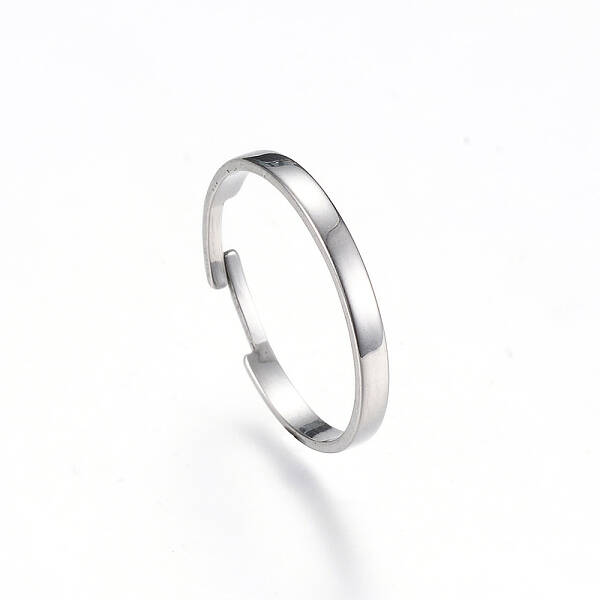 Tarnish Resistant Adjustable 304 Stainless Steel Finger Ring Settings