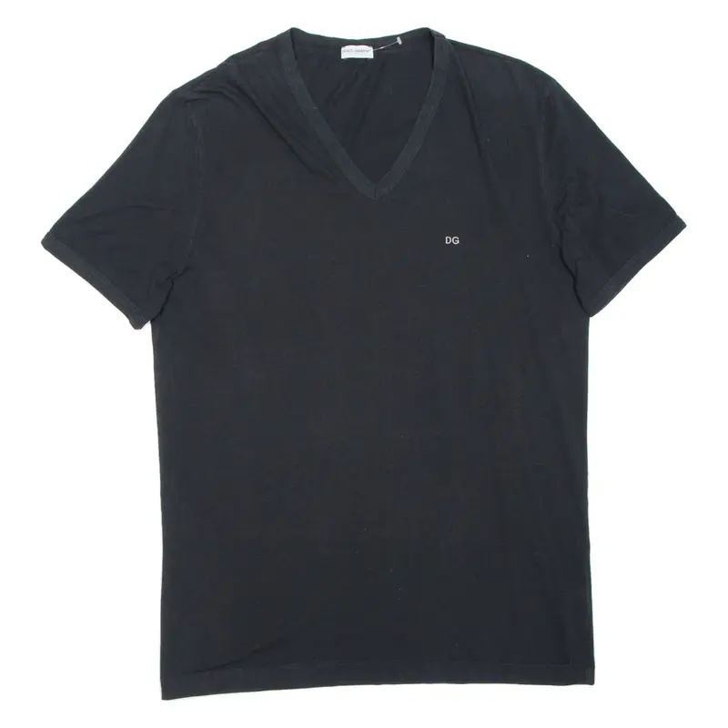 DOLCE & GABBANA Sleepwear Mens T-Shirt Black V-Neck L