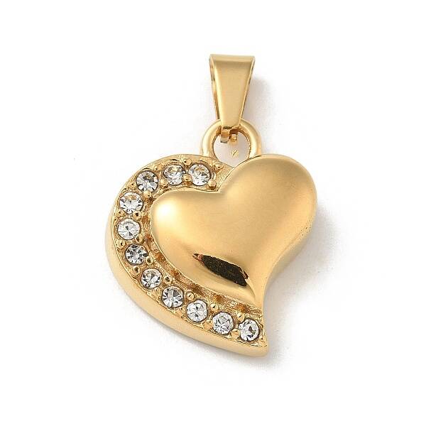 304 Stainless Steel Rhinestone Pendants