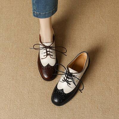 CHIKO Aguilar Round Toe Block Heels Oxfords Shoes