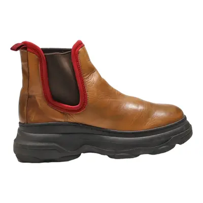 MGP Platform Chelsea Boots Brown Leather Womens UK 5