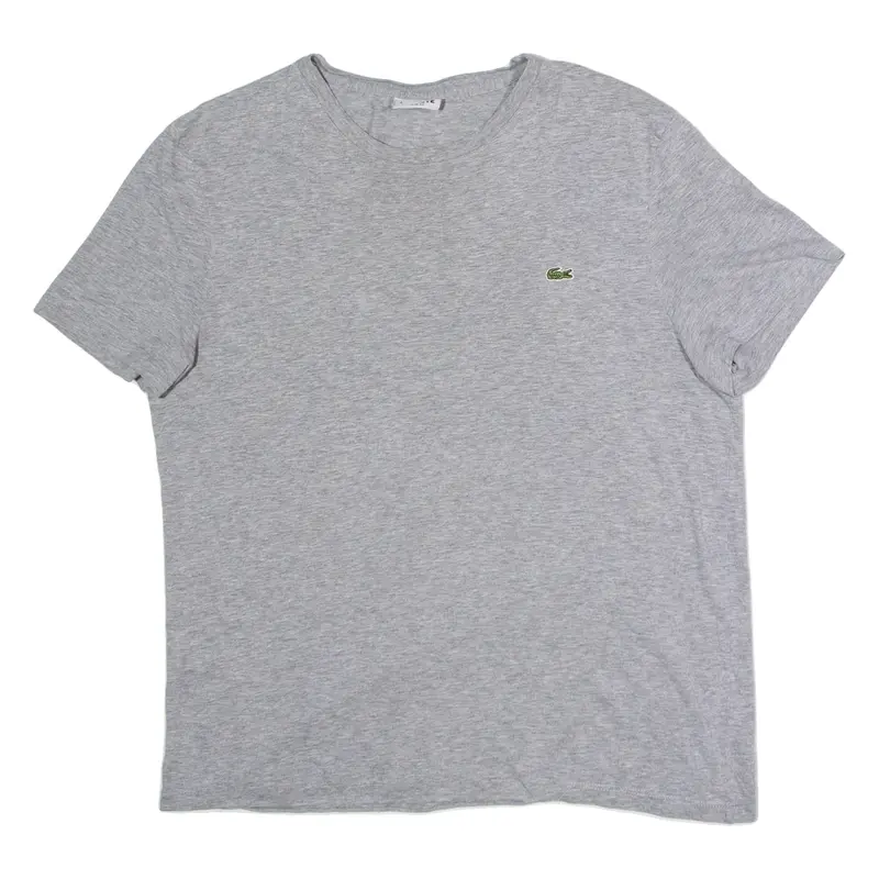 LACOSTE Slim Fit Mens T-Shirt Grey Crew Neck M