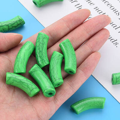 Opaque Crackle Acrylic Beads