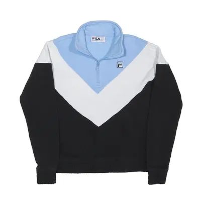 FILA Sweatshirt Black 1/4 Zip Womens S
