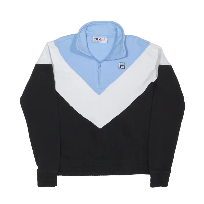 FILA Sweatshirt Black 1/4 Zip Womens S