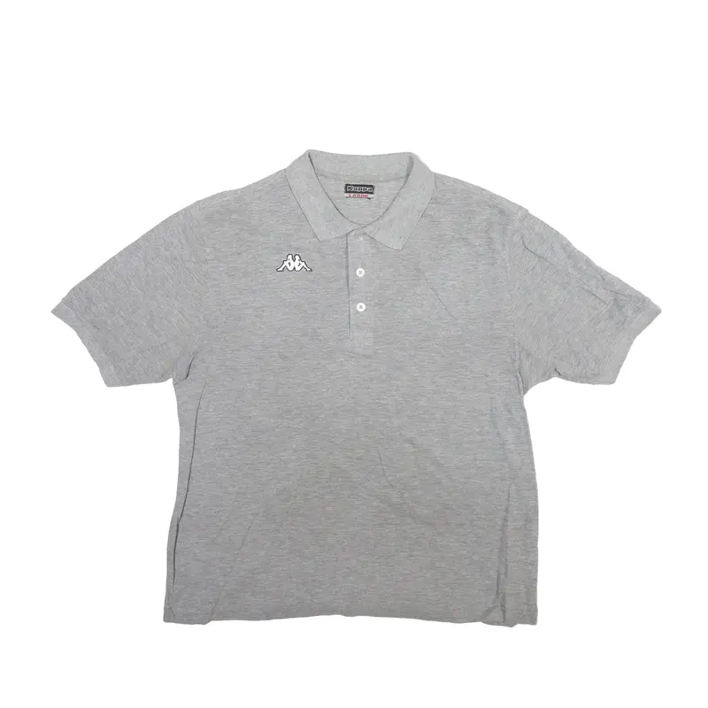 KAPPA Polo Shirt Grey Short Sleeve Mens L