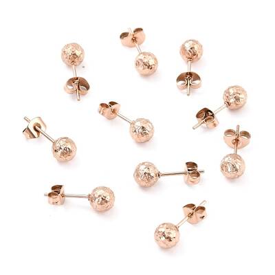 Ion Plating(IP) 304 Stainless Steel Stud Earring Findings