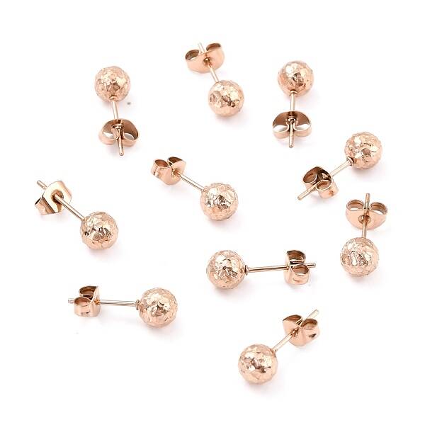 Ion Plating(IP) 304 Stainless Steel Stud Earring Findings