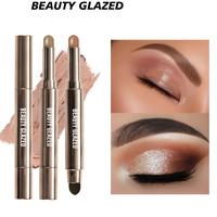Long-lasting waterproof eye shadow stick, shimmer pearl crayon eye brightening stick,one-step lazy eye makeup Eyeshadow Cosme...