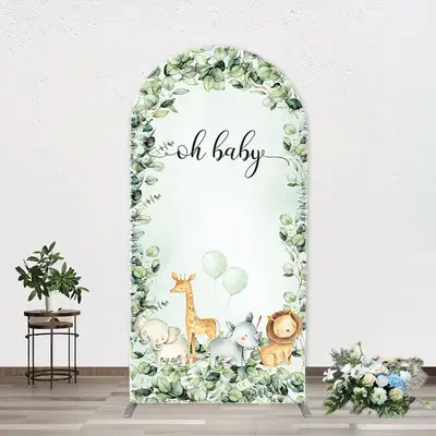 Forest Safari Animals Arch Backdrop For Baby Shower