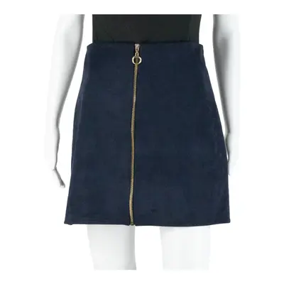 Zip Detail Short Mini Skirt Blue Womens M