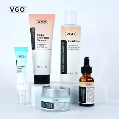 VGO Skincare 5-step Rountine Skincare Set All-in-One Simple Care Facial Care -B