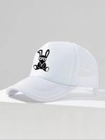 Cartoon Rabbit Design Baseball Cap, Casual Outdoor Sports Hat for Men & Women, Adjustable Sun Protection Cap for Daily Wear B...